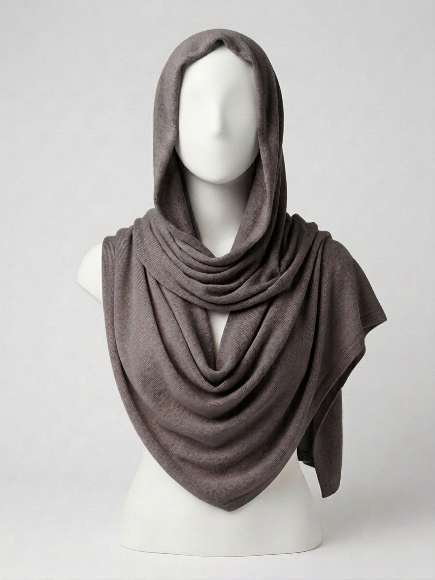 Gray Bamboo Jersey Hijab