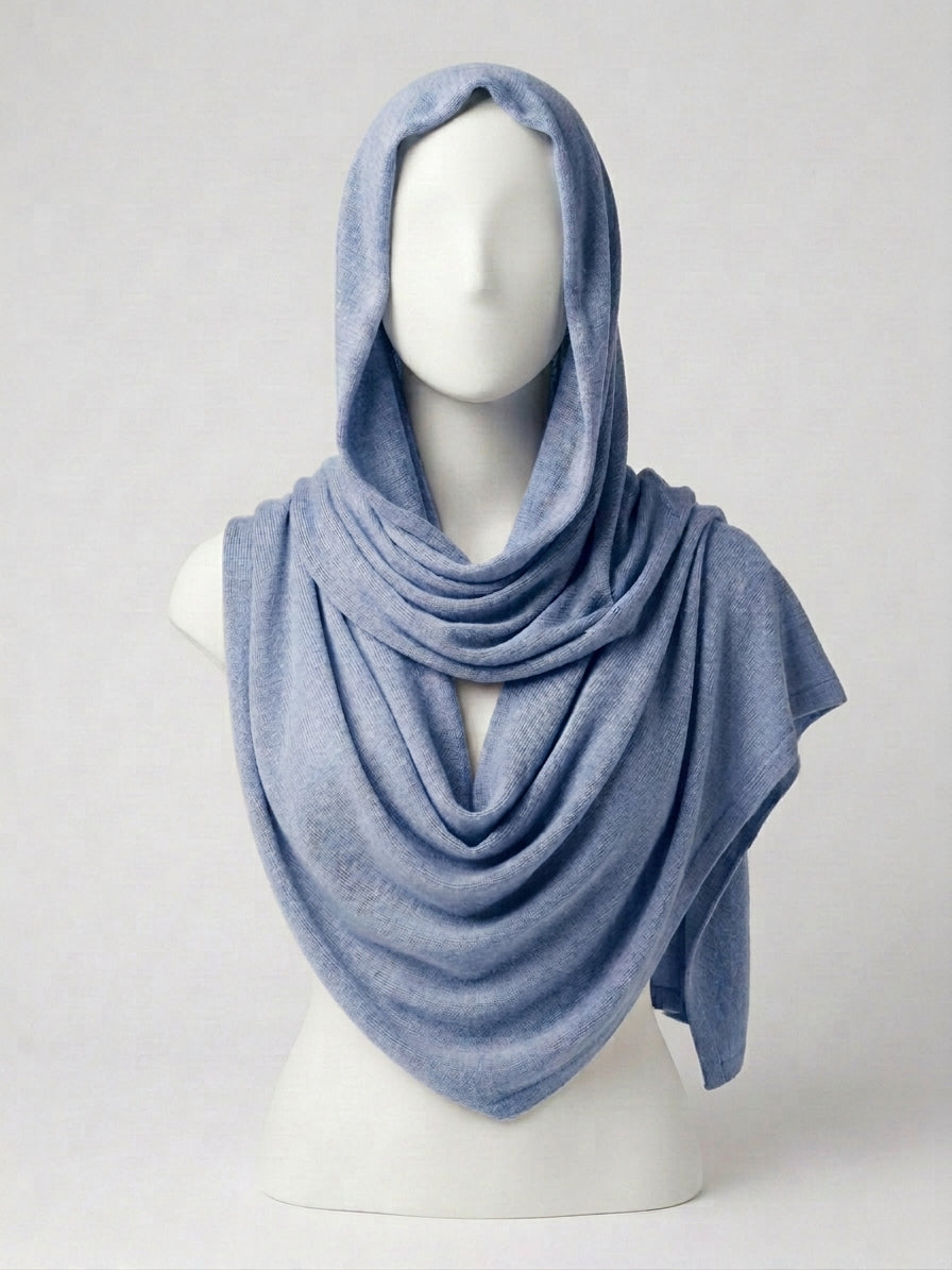 Blue Bamboo Jersey Hijab