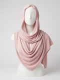 Pink Bamboo Jersey Hijab