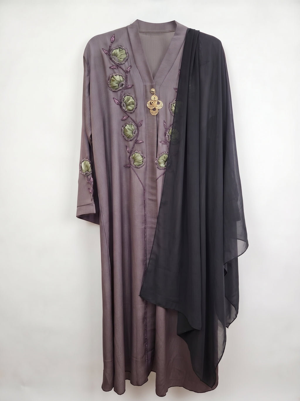 Pink printed Abaya