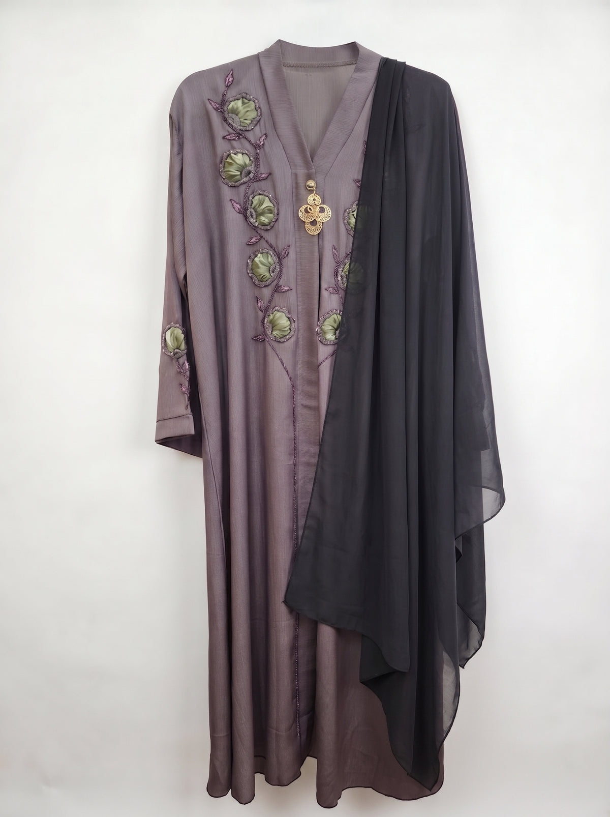 Pink printed Abaya