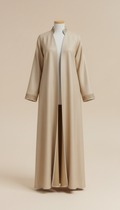 Champagne gold abaya with subtle shimmer
